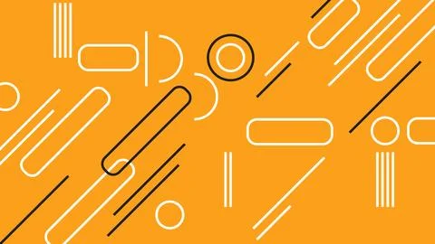 Dynamic Abstract Background with Lines on Orange Stock Illustration