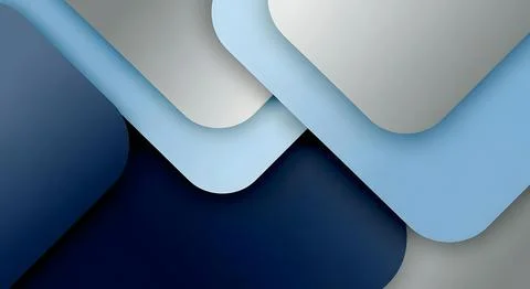 Dynamic abstract background with overlapping rounded rectangles in shades o.. Stock Illustration