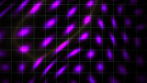 Dynamic Abstract Background with Pulsing Purple Light Orbs and Grid Overlay. Stock Footage 341805723
