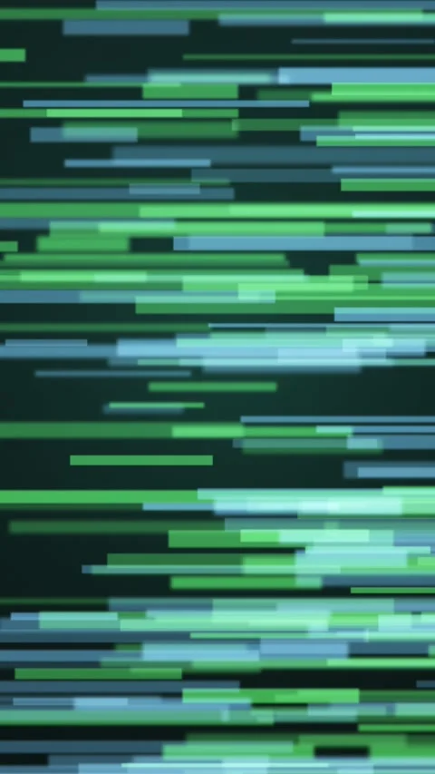 Dynamic abstract background of shifting green and blue lines Video stock 327947356