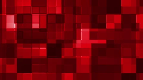 Dynamic abstract background of shifting red geometric squares Stock Footage 340932864