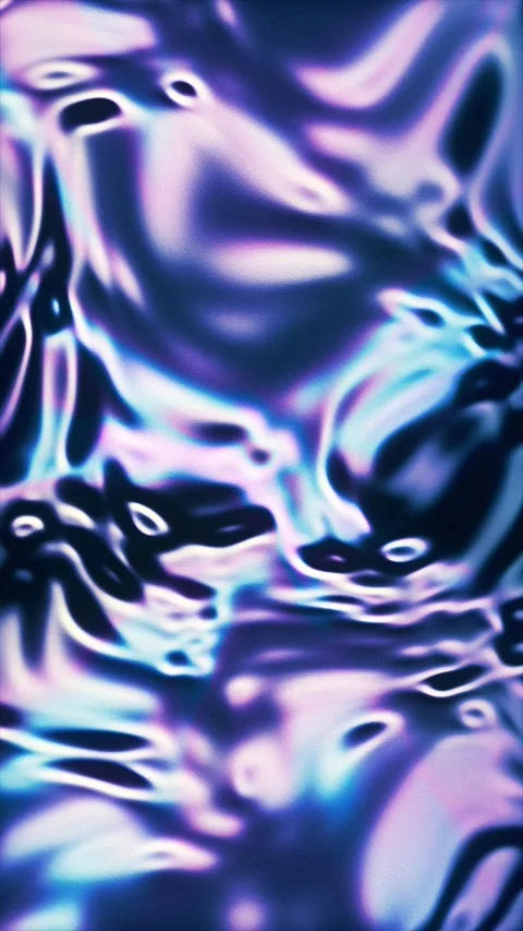 Dynamic abstract background shows vibrant blue and purple liquid Video stock 331633106