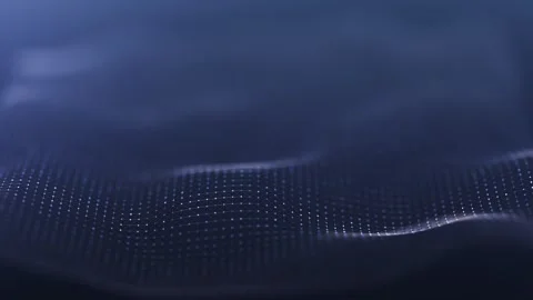 Dynamic abstract background, smooth flowing waves in deep blue tones Stock Footage 281237778