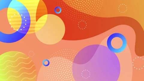 Dynamic abstract background with vibrant colors shapes and geometric elements Stock Footage 311608525