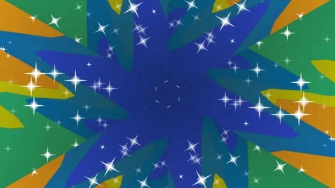 Dynamic abstract background with vibrant colors and sparkling stars, creati.. Stock Footage 329099233