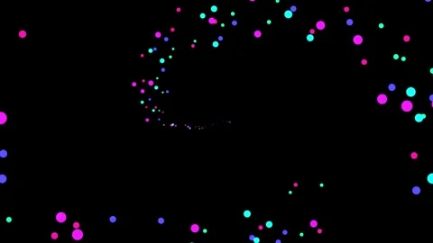 Dynamic abstract background video with vibrant colorful particles moving in.. Stock Footage 345153512