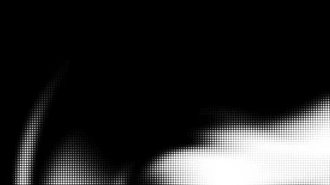 Dynamic Abstract Black and White Gradient with dot Halftone Pixel Pattern Stock Footage 296239146
