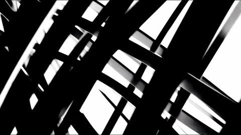Dynamic abstract black and white stripes create rhythm and movement in high.. Stock Footage 315127363