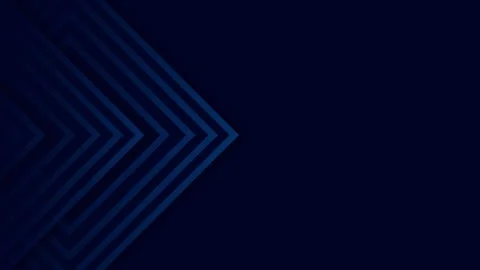 Dynamic Abstract Blue Chevron Lines Moving on Dark Navy Background Loop. Stock Footage 340075757