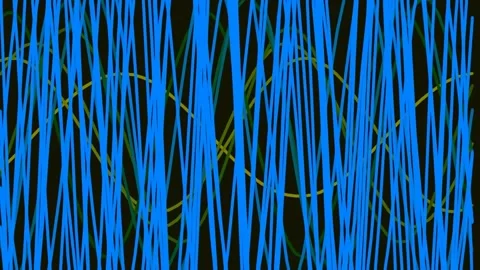 Dynamic abstract blue digital network lines flowing through dark space Stock Footage 337163826