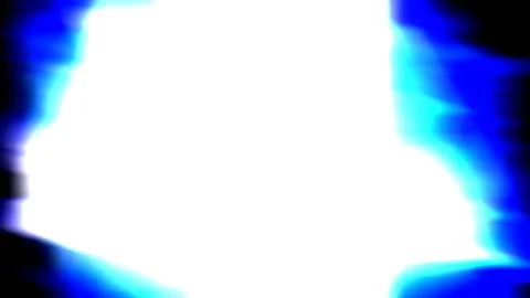Dynamic abstract blue light streaks on a stark white background create an Stock Illustration