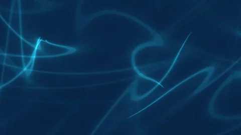 Dynamic Abstract Blue Light Trails Flowing Across Dark Navy Background. Stock Footage 340075421