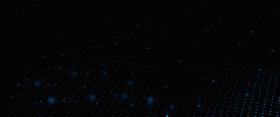 Dynamic Abstract Blue Plexus Network: Glowing Interconnected Particles and .. Stock Illustration
