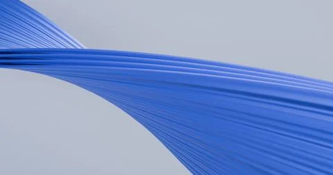 Dynamic abstract blue shape on white background with flowing motion Stock Illustration