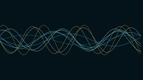 Dynamic abstract blue sine wave flow for digital tech background and futuri.. Stock Footage 341058329