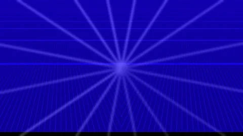 Dynamic Abstract Blue Tech Background with Glowing Radiating Geometric Lines Stock Footage 339499370