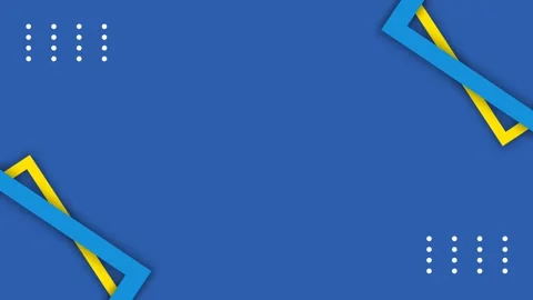 Dynamic Abstract Blue Yellow Geometric Virtual Background Animation Stock Footage 340030315