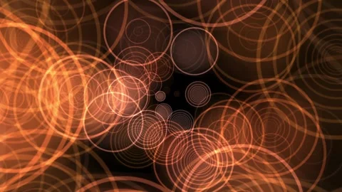 Dynamic Abstract Bokeh Lights with Circular Patterns in Warm Tones Video stock 345448262