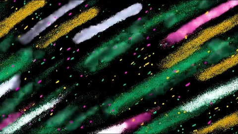 Dynamic abstract brush strokes loop with vibrant colors and textured overlay Stock-Footage 315450406