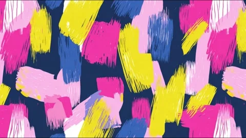 Dynamic abstract brushstrokes with vibrant colors in fast movement Stock Footage 314459390