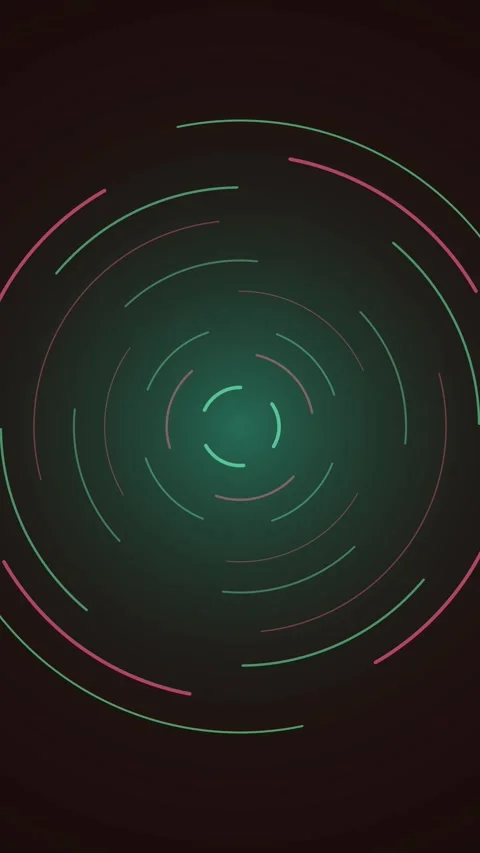 Dynamic abstract circles and lines create a mesmerizing, rotating visual effect Stock Footage 327625648