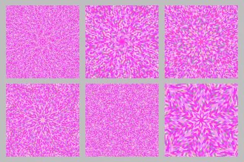Dynamic abstract circular mosaic pattern background set イラスト素材