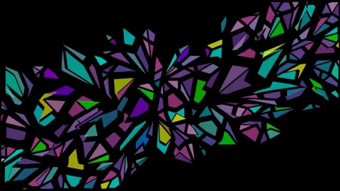 Dynamic abstract  colorful geometric background Stock Footage 334050603