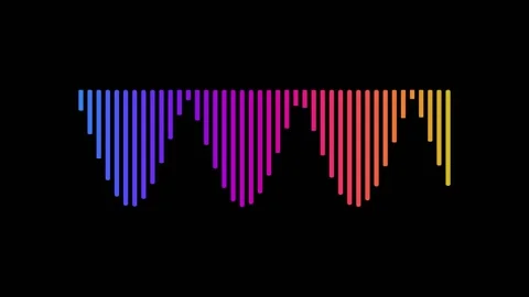 Dynamic abstract colorful sound equalizer spectrum lines motion graphic bac.. Stock Footage 339118583