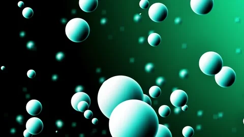 Dynamic Abstract Composition of Floating 3D Spheres in Space Vídeos de archivo 310552624