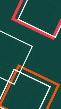 A dynamic abstract composition of intersecting geometric lines in bold gree.. Stock Illustration