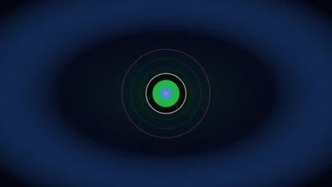 Dynamic abstract concentric circles expanding and contracting with vibrant .. Stock Footage 340475483