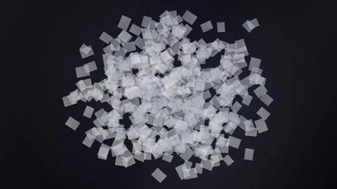 Dynamic Abstract Crystalline Molecules Cluster Forming Complex Spherical Pa.. Stock Footage 346002593