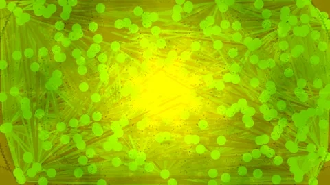 Dynamic abstract data connection network visualization with vibrant purple gl Stock Footage 336506051