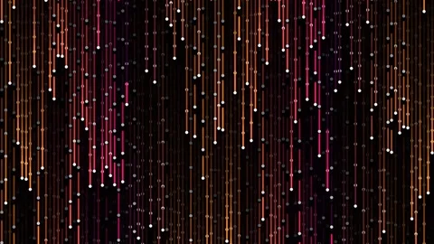Dynamic Abstract Data Flow Background with Glowing Vertical Light Streaks Stock Footage 340380128