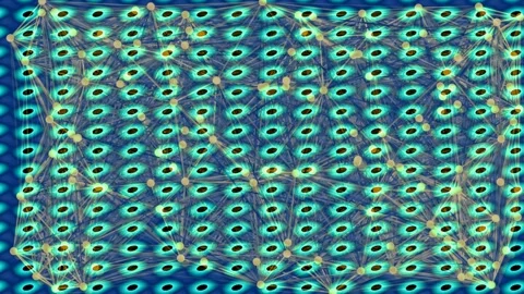 Dynamic abstract data network visualization showing interconnected digital .. Stock Footage 336774333