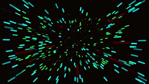 Dynamic abstract data particles burst radiating glowing energy stream effect Stock Footage 342158920
