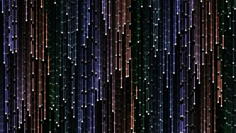 Dynamic Abstract Data Stream Visualization Equalizer Technology Background Gl Stock Footage 341055659