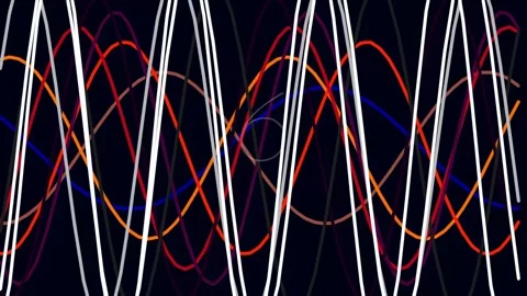 Dynamic abstract data visualization background with flowing red and blue li.. Stock Footage 342094558