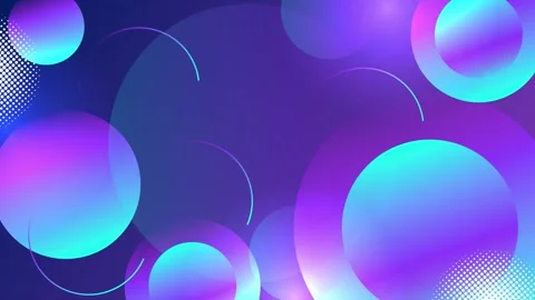 Dynamic abstract design with circular geometric elements and vibrant colors Stock Footage 311608836