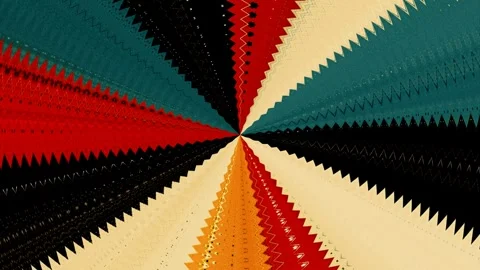 Dynamic abstract design of colorful zigzag patterns in vibrant shapes Vídeo Stock 296042904