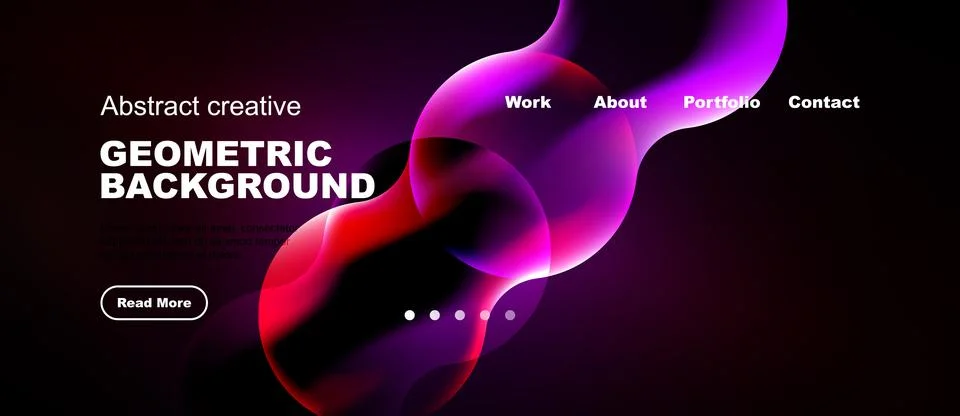 Dynamic abstract design features flowing shapes, vibrant colors, text element Stock Illustration