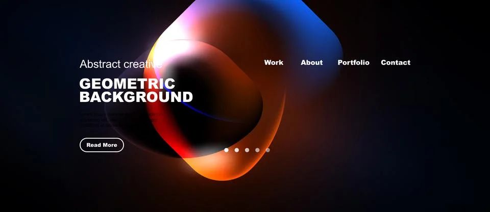 Dynamic abstract design features vibrant colors, geometric shapes, text ele.. 스톡 일러스트