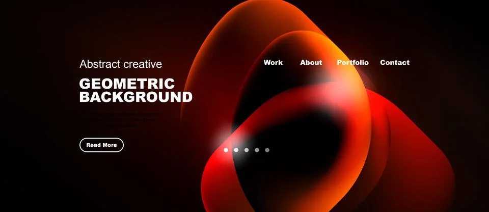 Dynamic abstract design features vibrant red shapes. Minimalist text elements Stock Illustration