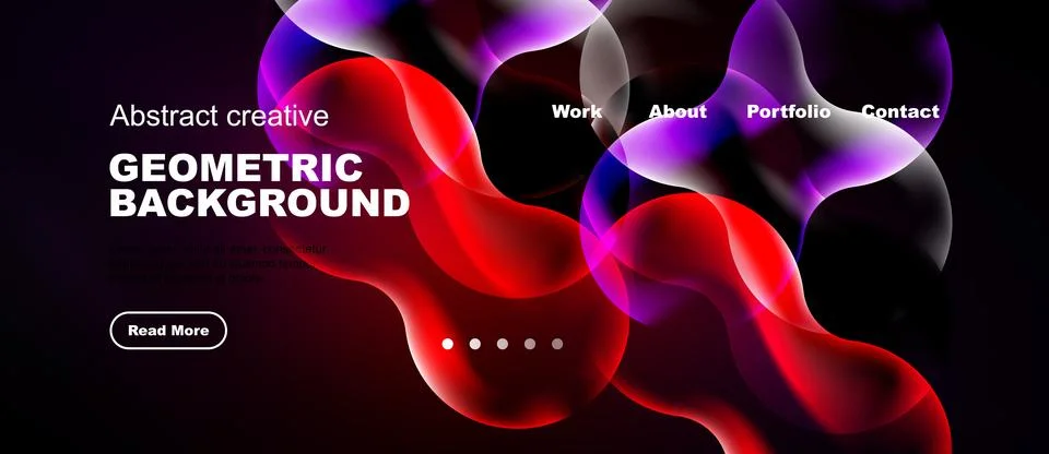 Dynamic abstract design features vibrant colors, flowing shapes. Modern websi イラスト素材