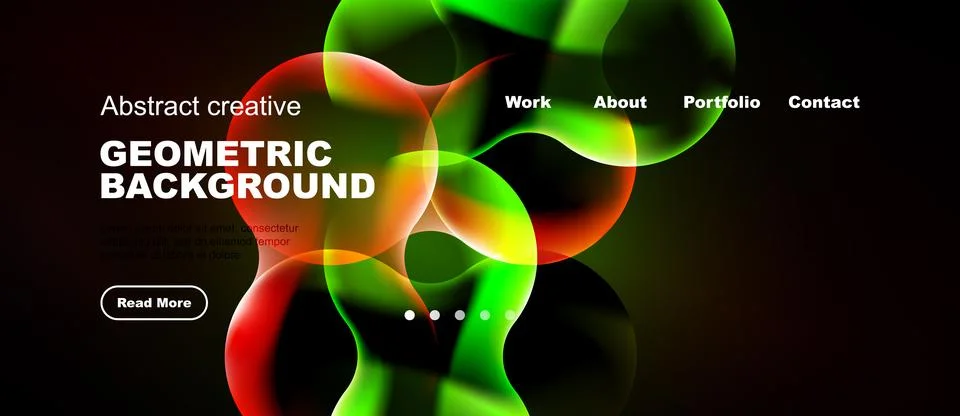 Dynamic abstract design features vibrant overlapping shapes. Dark background イラスト素材