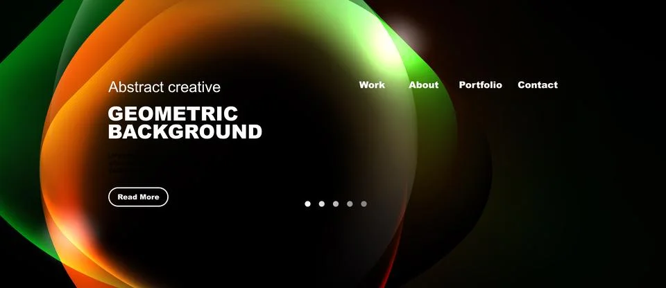 Dynamic abstract design features vibrant color gradients, geometric shapes,.. Stockillustratie