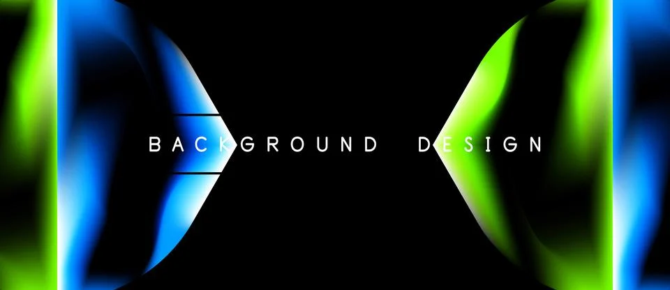 Dynamic abstract design features vibrant blue, green hues. Text reads backg.. Stock Illustration