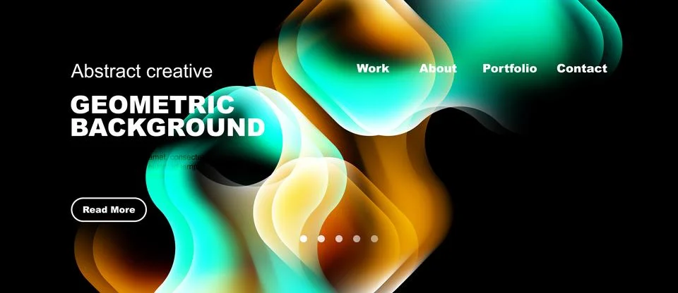Dynamic abstract design. Fluid shapes, vibrant colors, modern aesthetic. We.. Stock Illustration