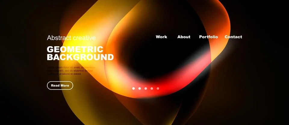 Dynamic abstract design. Orange, yellow hues blend with dark background. Mode Illustrazione stock