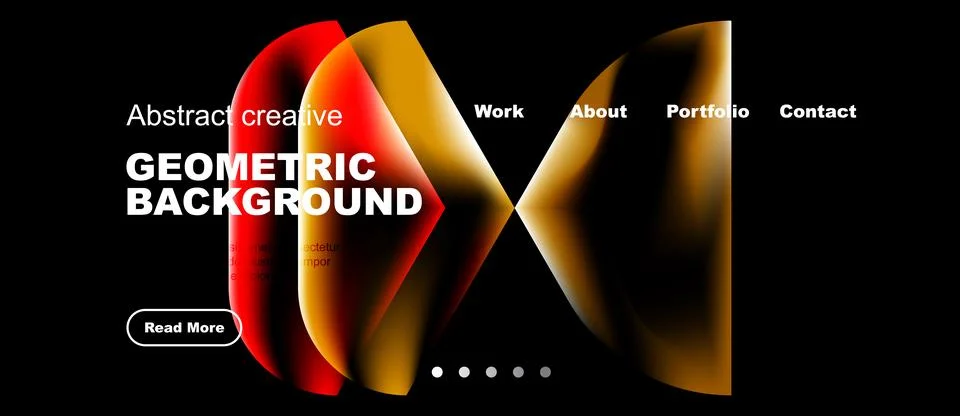 Dynamic abstract design. Overlapping shapes create vibrant visual impact. Stock Illustration